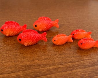 fish - miniature Montessori language object - sensory bin - trinket craft diy dollhouse resin toy
