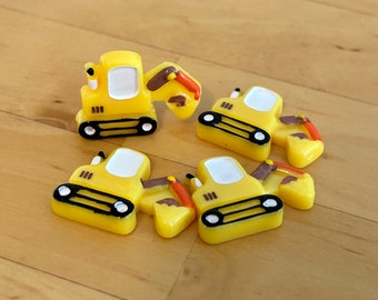 excavator - miniature Montessori language object trinket craft dollhouse resin