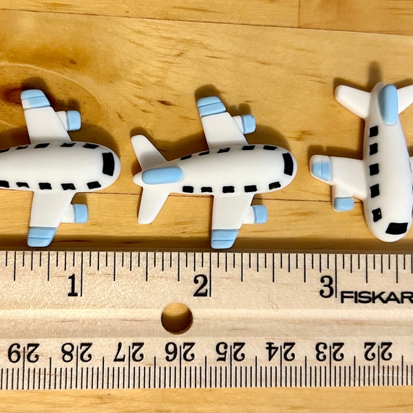 jet - plane - miniature Montessori language object trinket craft dollhouse resin