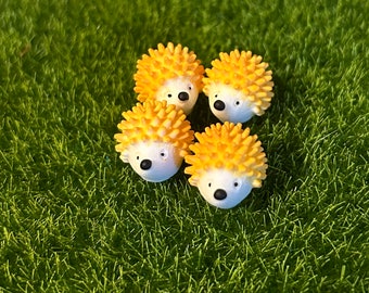 Igel - Miniatur Montessori Sprachobjekt Schmuckstück Handwerk Puppenhaus Kunstharz