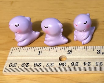 dinosaur - miniature Montessori language object trinket craft diy dollhouse resin