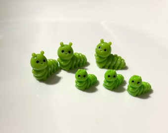 insect - caterpillar - miniature Montessori language object trinket craft dollhouse resin