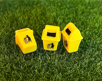 bin rubbish bin - miniature Montessori language object trinket craft diy dollhouse resin