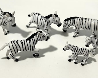 zebra - miniature montessori language object trinket decoration dollhouse ornament