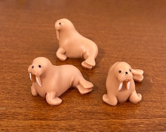 walrus - miniature montessori language object trinket resin craft dollhouse