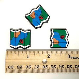 map - miniature montessori language object trinket dollhouse mini object flatback diy decoration plastic charm