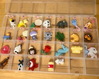 Montessori language objects ABC miniatures trinkets box set - Alphabet Letter Sounds - Phonics - I Spy - sensory bin - preschool, homeschool