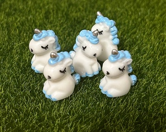 unicorn - miniature Montessori language object - sensory bin - trinket craft diy dollhouse resin toy