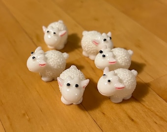 sheep - miniature montessori language object trinket dollhouse mini object decoration diy craft farm