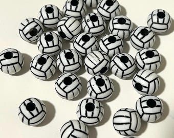 volleyball bead - miniature Montessori language object trinket resin craft dollhouse keyring key chain gift necklace bracelet