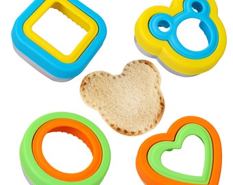 Sandwich Cutter and Sealer for Kids - Sandwich Sealer and Sandwich Cutter for Kids - Pack of 4 Shape cutters for Food Kids