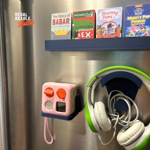 Yoto Card magnetische wandmontagerail, displayplank, kaartopslagoplossing, hoofdtelefoon- en ministandaard, geschulpte kaarthouder