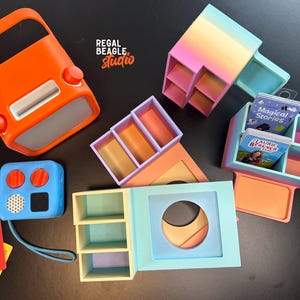 Base de acoplamiento arcoíris, bandeja organizadora de tarjetas para Yoto Mini/Gen 3