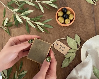 14 Bars Handmade Aleppo Soap: Organic Olive & Laurel Oil Soap (14 Bars-200 g Each)