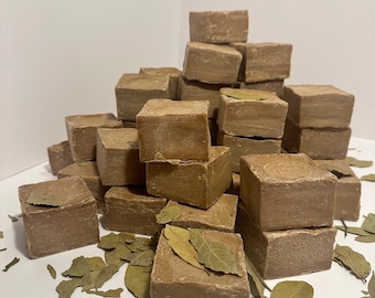 1 pastilla de jabón artesanal de laurel de Alepo: Jabón de aceite de oliva orgánico (200 gramos)