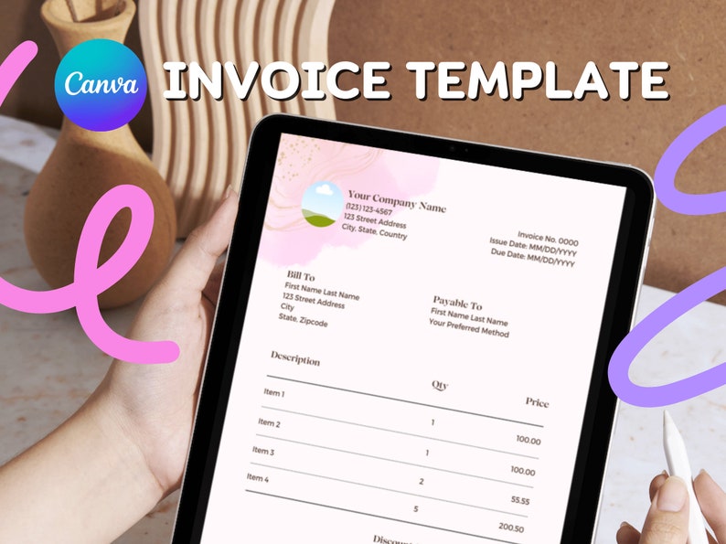Business Invoice Template | Editable Canva File - Etsy