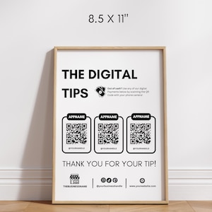 Sjabloon voor QR-codebord scannen om te betalen: betalingsopties voor kleine bedrijven (digitale download)