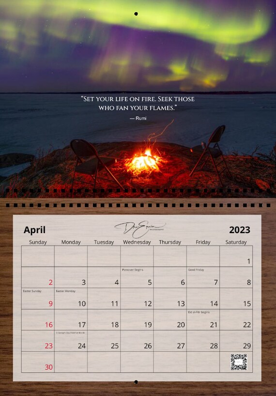 kristen Offentliggørelse Prime Calendar 2023 2023 Northern Lights Calendar Wall - Etsy