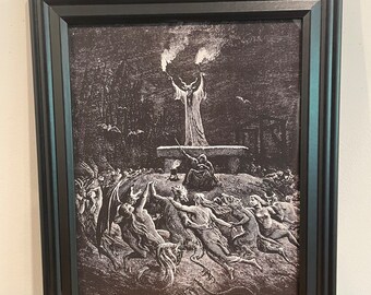Gustave Dore Witches Sabbath Framed Print Black Frame La Danse Du