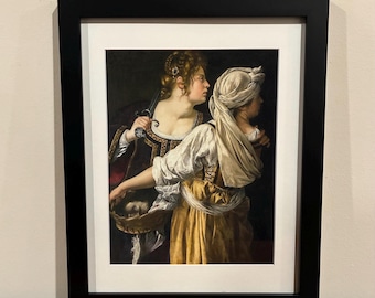 Judith and Her Maidservant Framed Print 12x15 Artemisia Gentileschi Feminist Art Italian Renaissance Biblical Gallery Wall Art