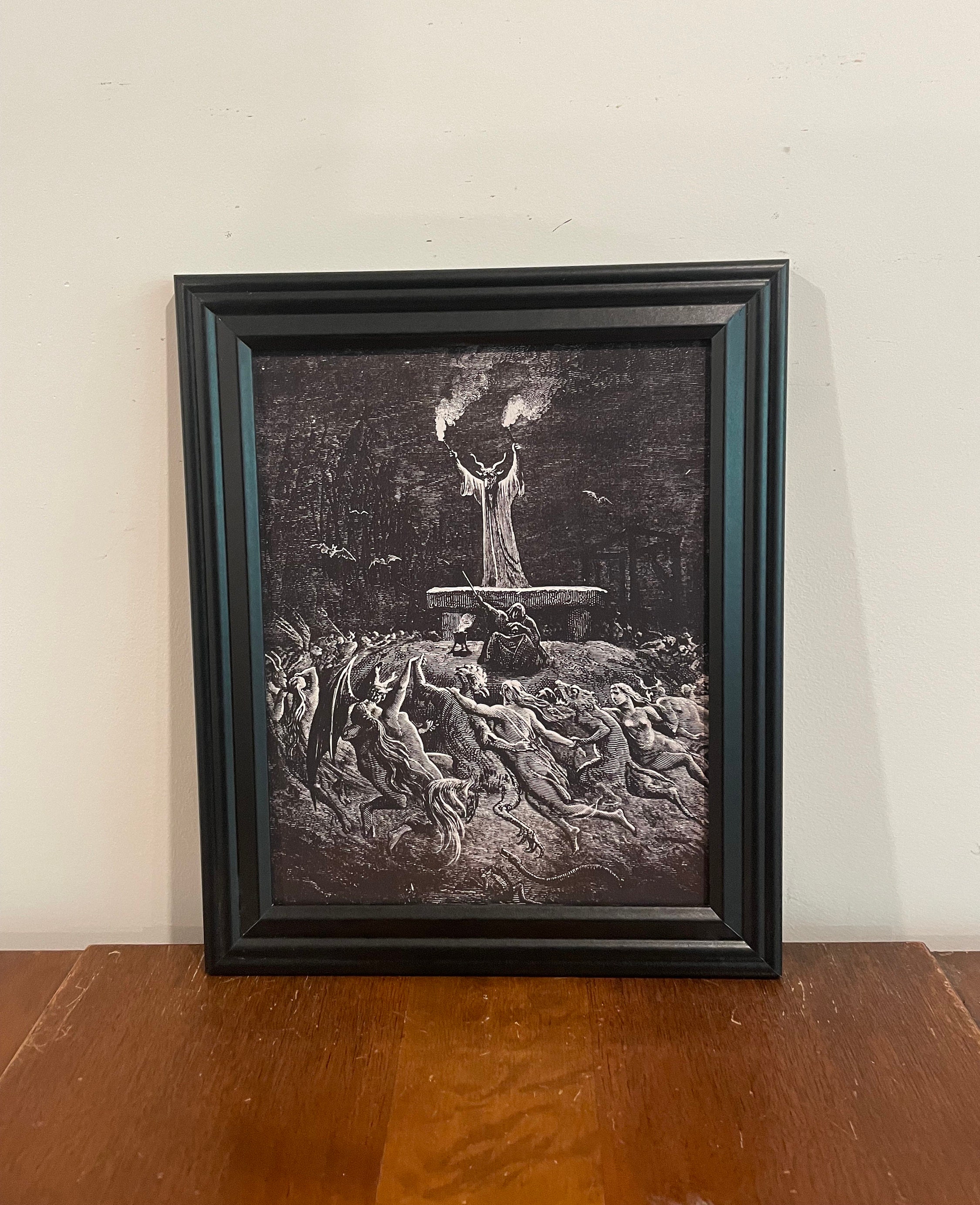 Gustave Dore Witches Sabbath Framed Print Black Frame La Danse Du