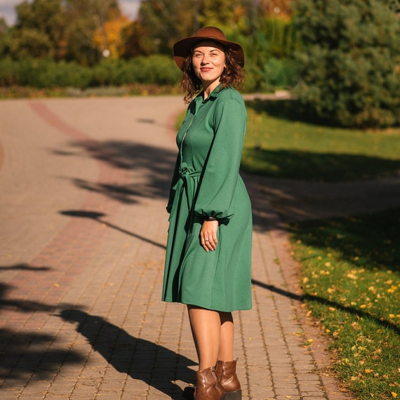 green emerald velvet dress Tory Jersey V Neck Gown main image 1