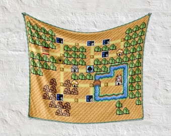 Super Mario 3 - World Map 01 (Grass Land) Warm Blanket
