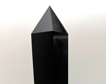 Large Obsidian Tower | Over 6 inch Obsidian Tower | Black Obsidian Tower