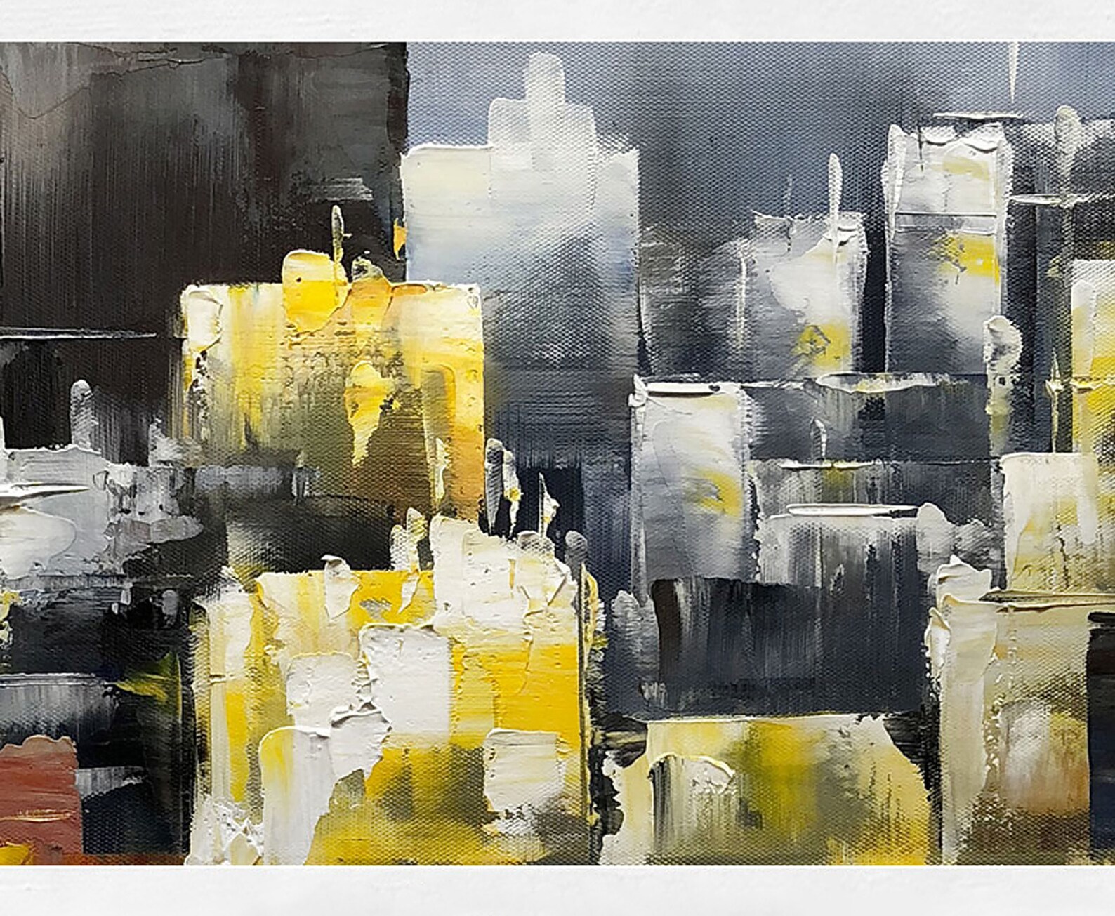Large New York City Landscape Painting Large Urban Art Etsy