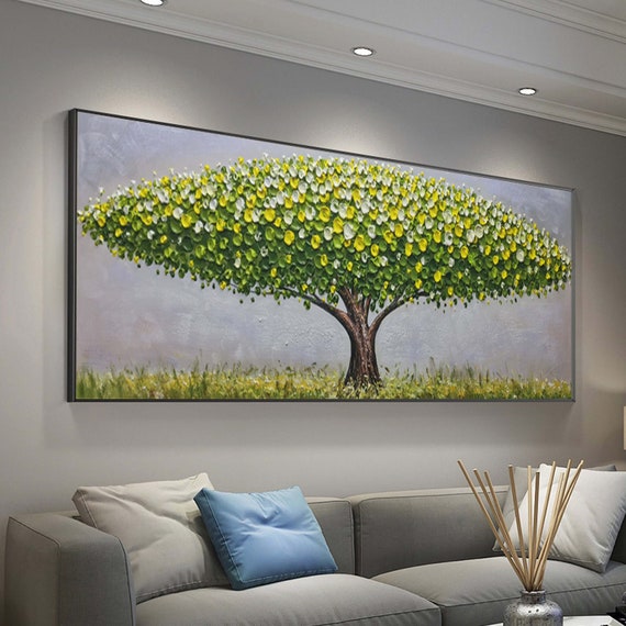  Arte de pared para sala de estar, decoración de pared, arte de  pared grande para sala de estar, arte de pared de gran tamaño, cuadros  decorativos para sala, pintura al óleo