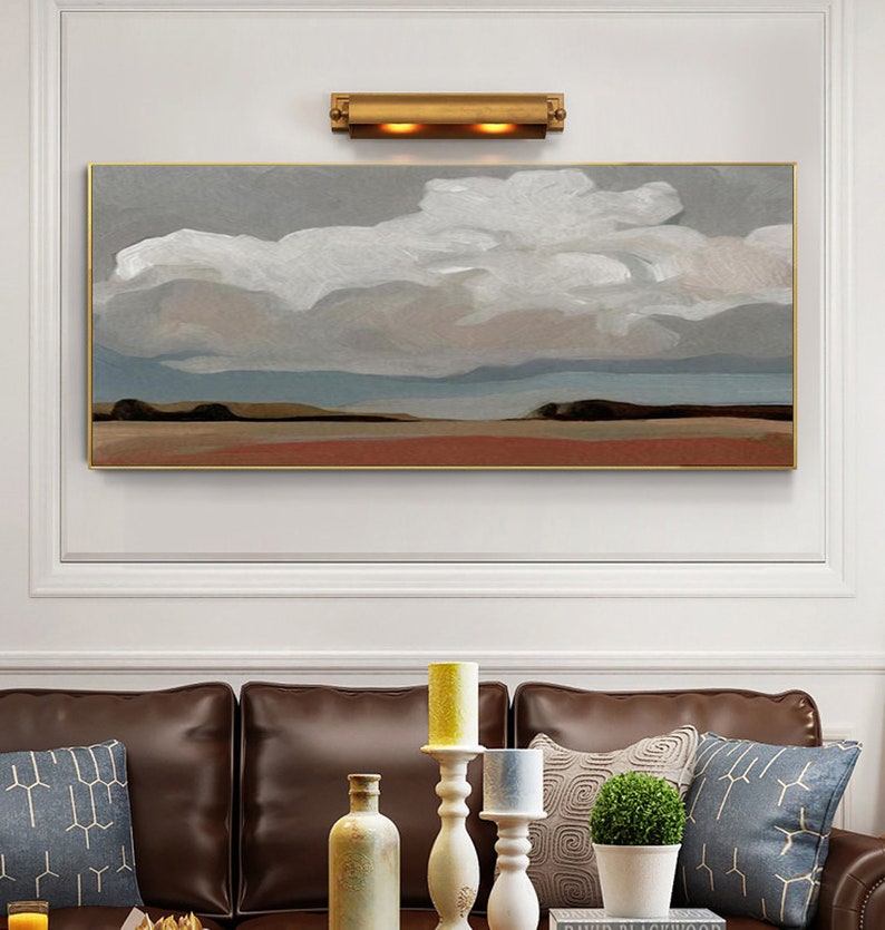 Large Original Wall Art Abstract Cloud Painting Sky Wall Art Etsy