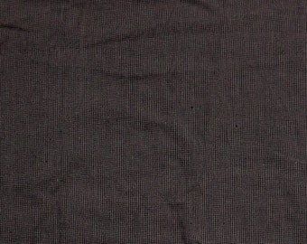 Tissu en coton à carreaux micro ardoise teint en fil noir gris Tissu en coton filé maison au mètre par la marque HOME HEART (fabriqué en Inde)