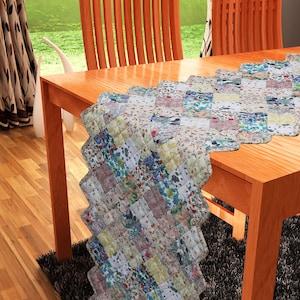 Table runner quilted patchwork Table Runner & Toppers Calico Country Floral by HOME HEART Brands(made in INDIA)