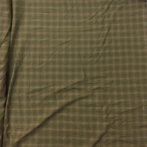 Plaid Fabric soft cotton green & gold home spun country Fabric choose your yard in cut collection by HOME HEART Brands (Made in India)