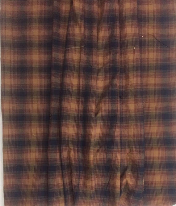 Plaid Fabric soft cotton autumn toned home spun country Fabric choose your yard in cut collection by HOME HEART Brands (Made in India)
