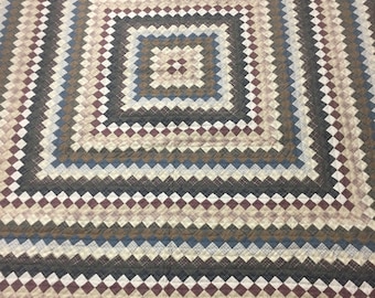 Make to order: Amish country Hand Quilted bedspread Quilt heirloom quality intricate size patchwork by HOME HEART Brands(Made in India)