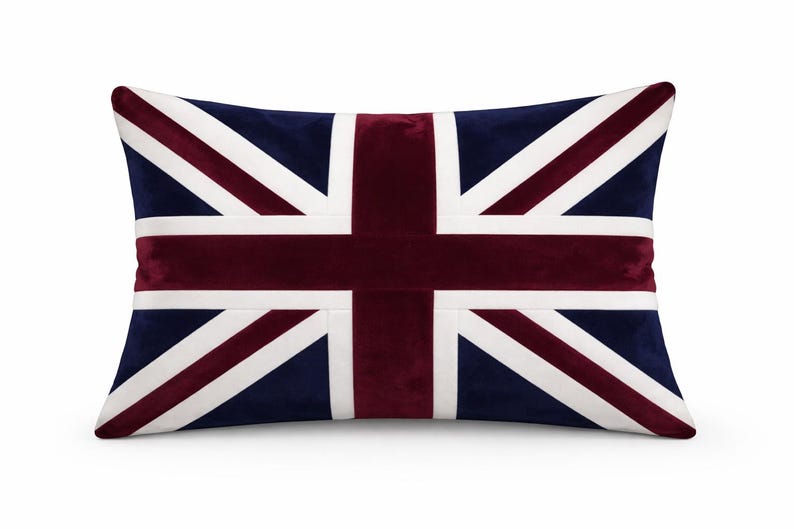 Velvet Union Jack pillow cover, cushion cover, three layered pillow not included micro velvet fabric by HOME HEART Brands(made in India) image 6