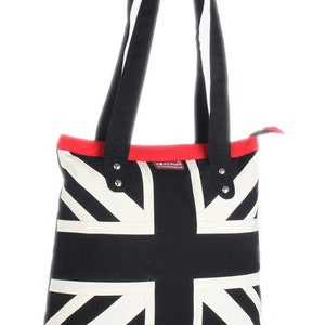 Sac fourre-tout en tissu de coton épais drapeau Union Jack, sac à provisions à motif Union Jack, par HOME HEART marques 2 couleurs disponibles image 7