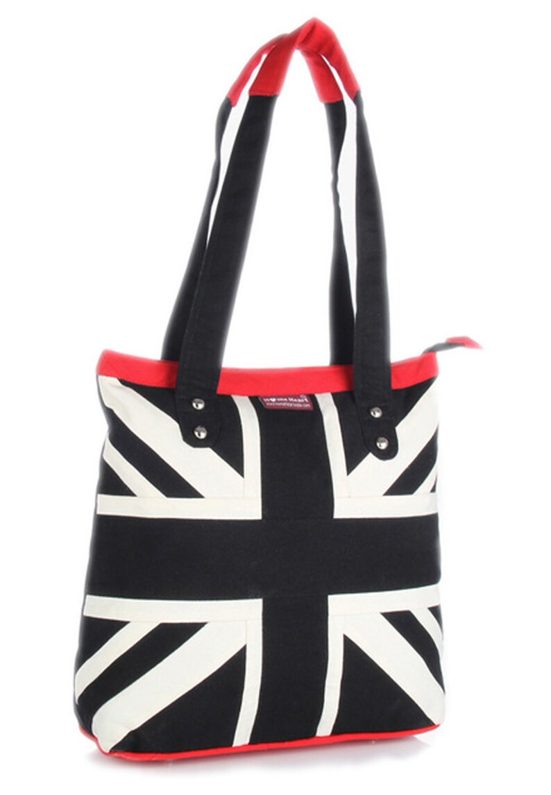 Sac fourre-tout en tissu de coton épais drapeau Union Jack, sac à provisions à motif Union Jack, par HOME HEART marques 2 couleurs disponibles image 7