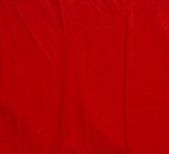 Red color micro velvet soft fabric 42” wide choose your yard meter in cut collection by HOME HEART Brands (Made in India)