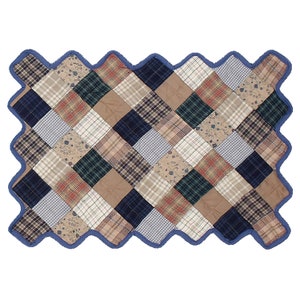 Quilted placemat table mat Patchwork 14&quot;X19&quot; Country Fashion summer mix  by HOME HEART Brands (made in INDIA)