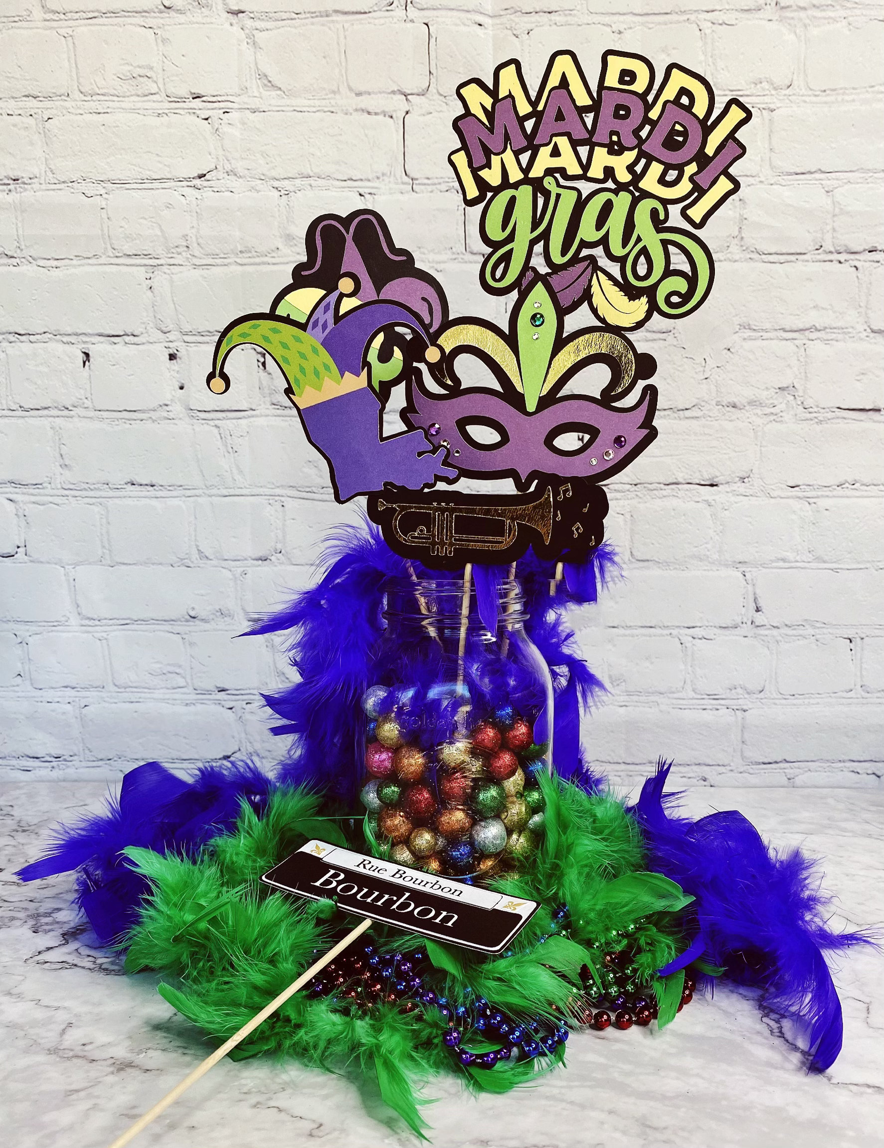 Mardi Gras Centerpiece Mardi Gras Party Purple Green Gold Mardi Gras Decor Mardi Gras Party Decoration Mardi Gras Themed