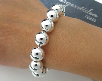 12mm ball bracelet in 925 silver.