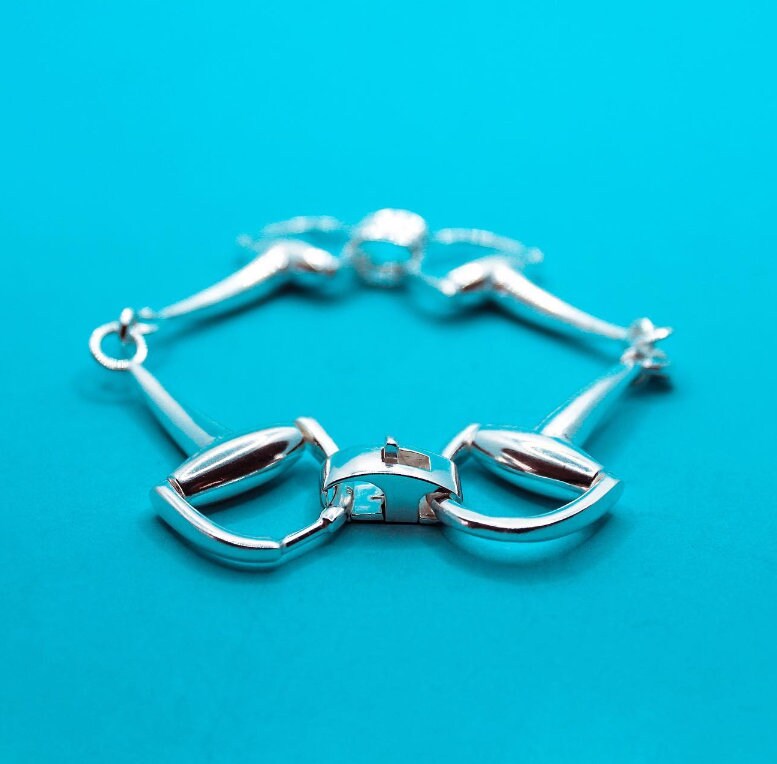 925 シルバーのホースビット ブレスレット (52 グラム)。 - Etsy 日本