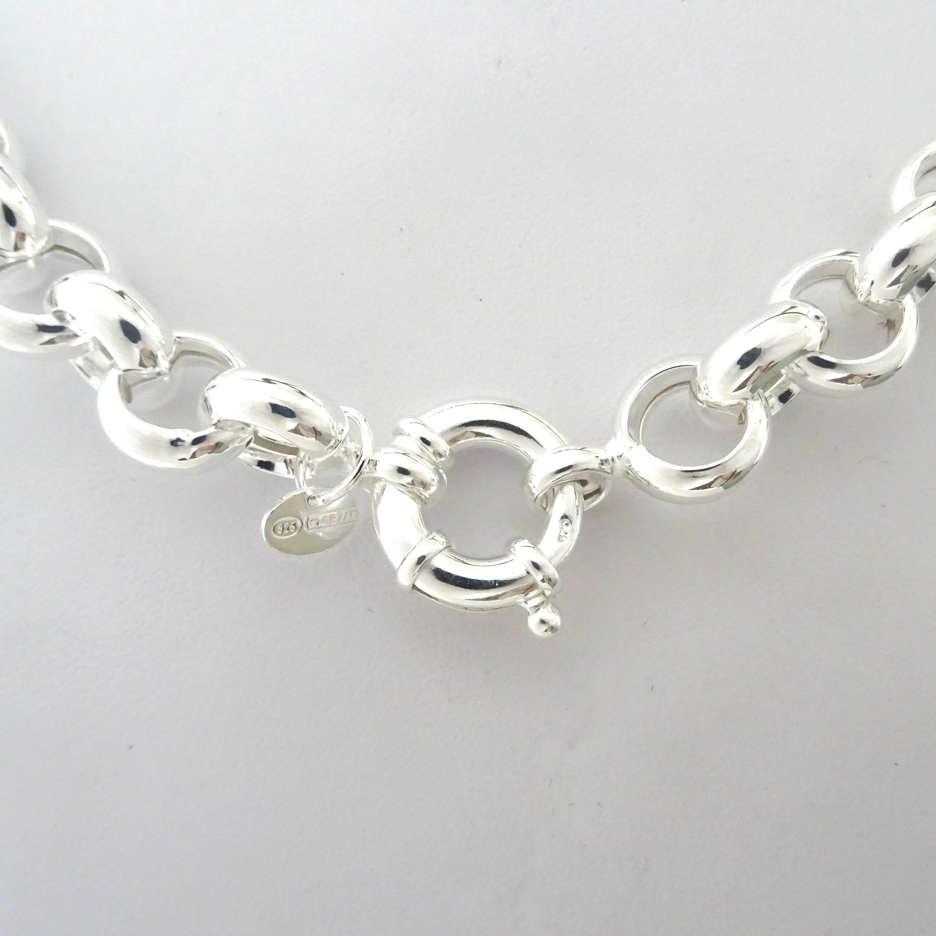 HOOUN Real Solid 925 Sterling Silver Chain Men Women Square Cable O Link Necklace 3mm 24inch 15g