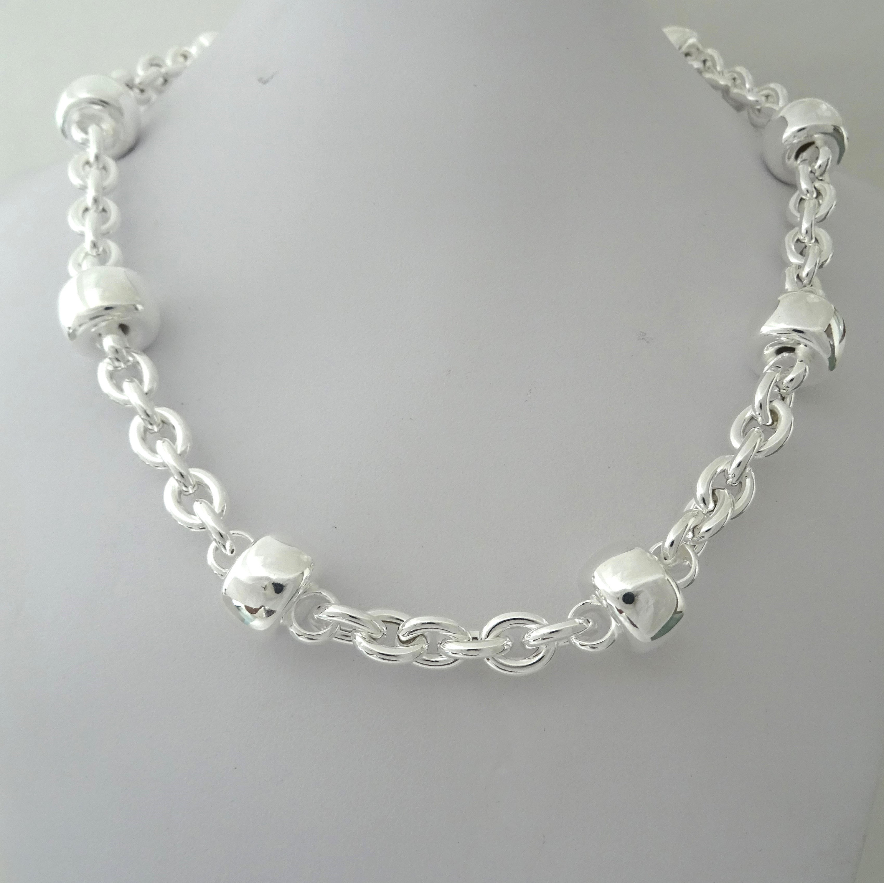 OX JEWELRY High-End SilverBeads Necklace ox jewely