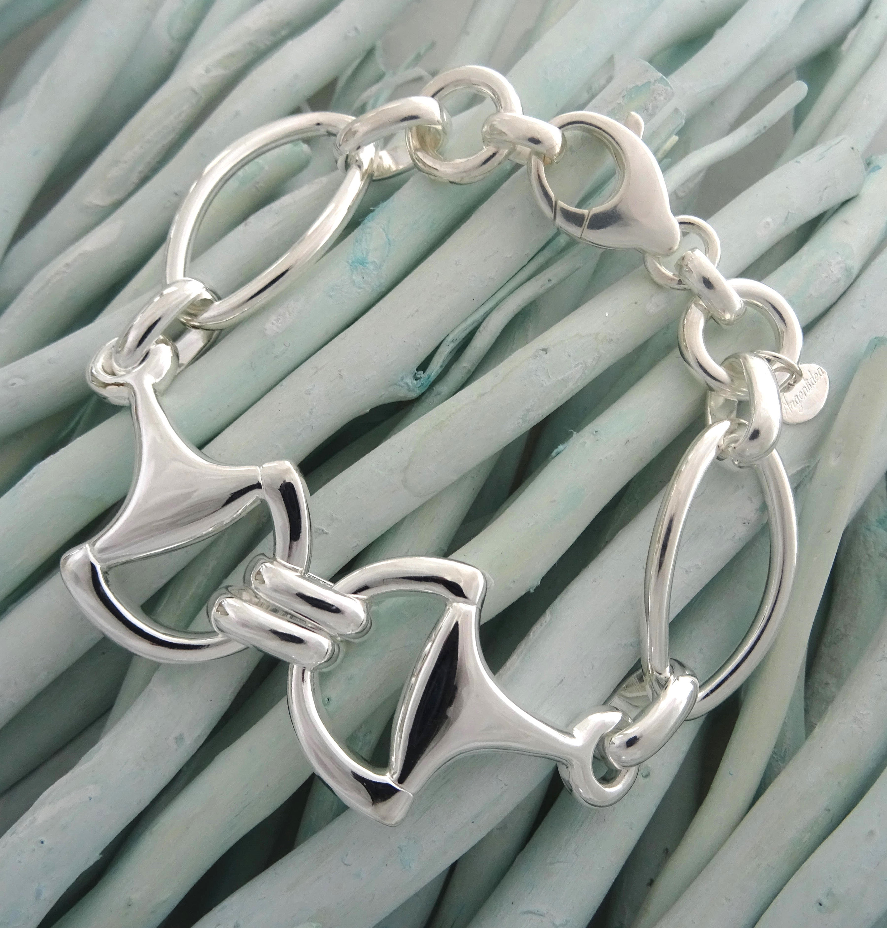 Vintage Braggi Bracelet Silver Tone Horsebit Toggle Closure
