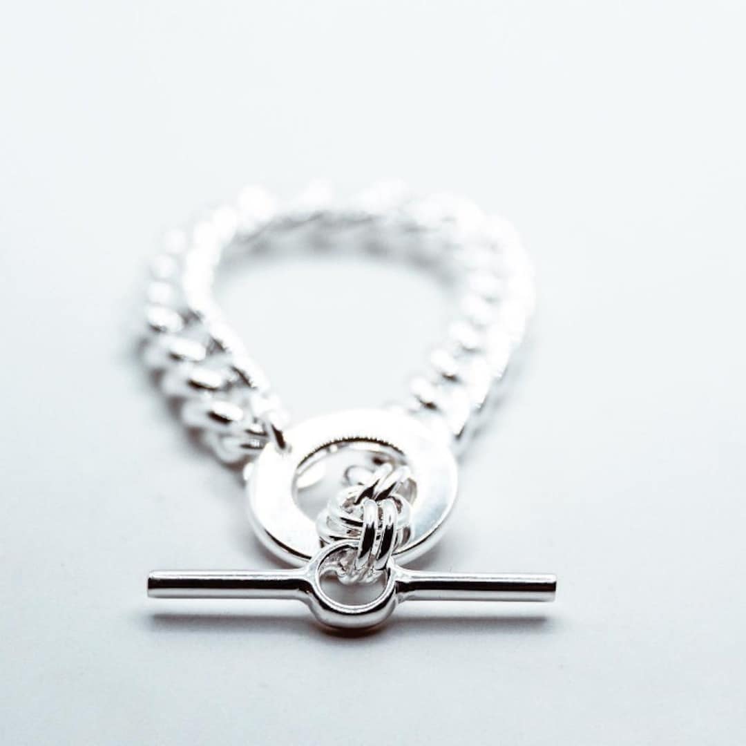 Solid 925 Silver Bracelet 55 Grams. 10 Mm Lump Mesh With Solid 925 Silver Bracelet 55 Grams. 10 Mm Lump Mesh With