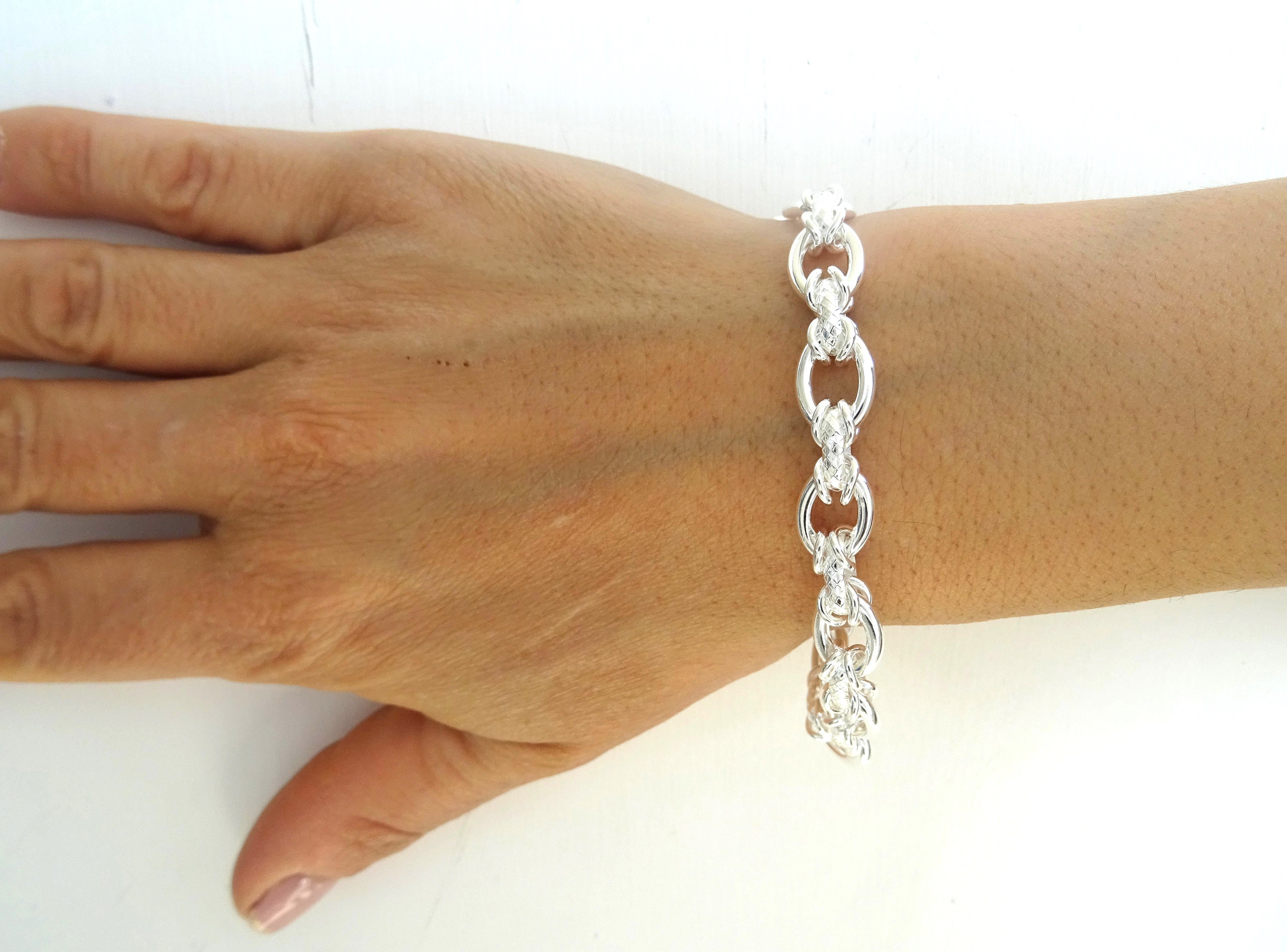 Bracciale in Argento 925 con monete da 500 lire Argento - Braccialetto Caravelle