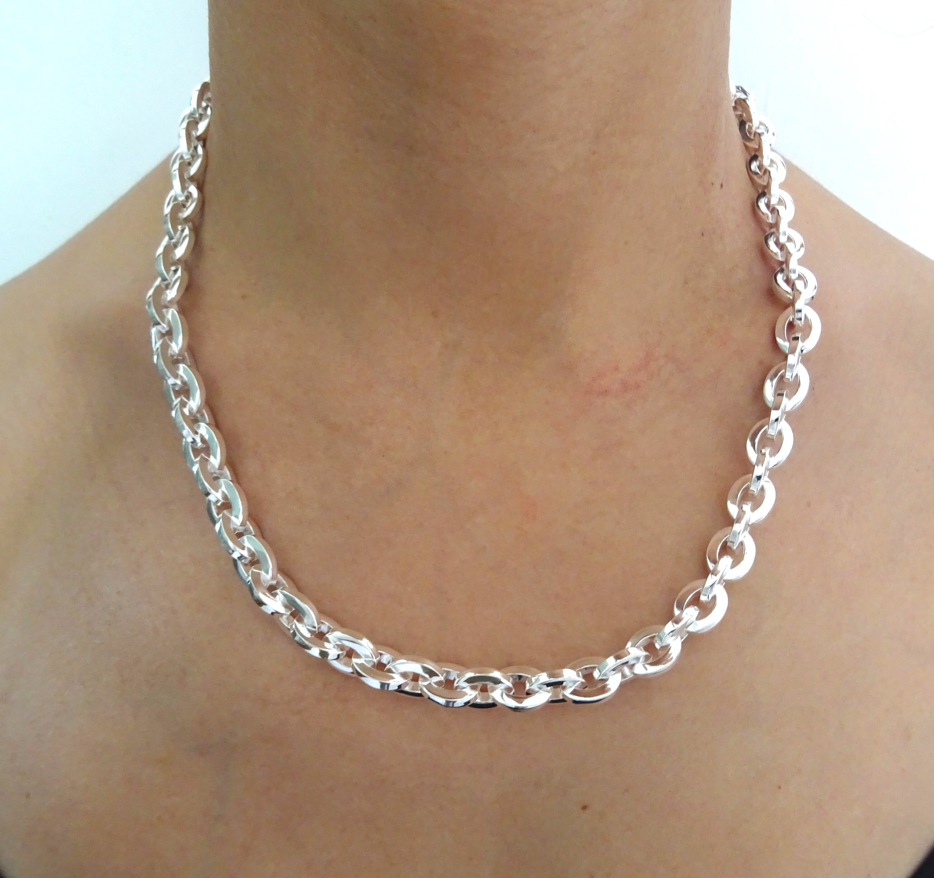 Oval Chain Necklace (SV925 Plated/14K Gold Plated) | SALAH